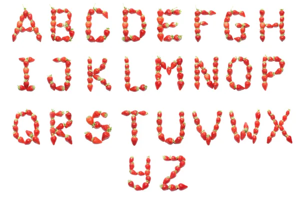 草莓健康字母表 — 图库照片