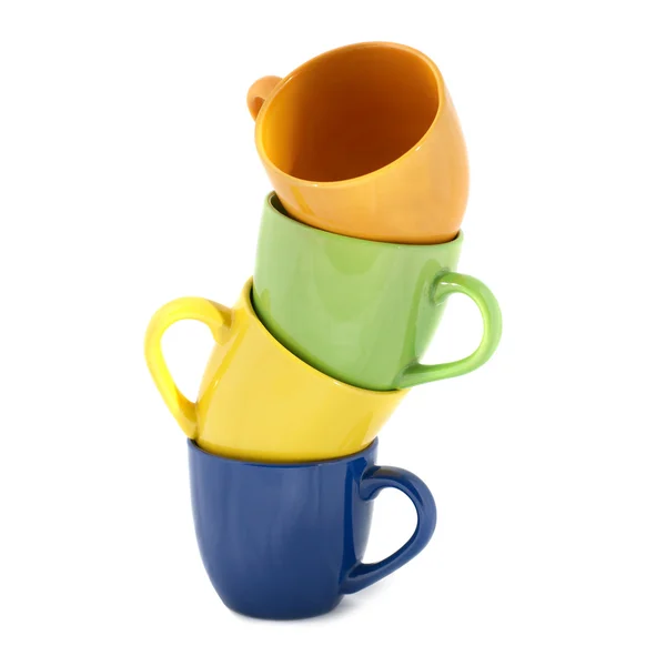 Tower of color cups — Stock Photo, Image