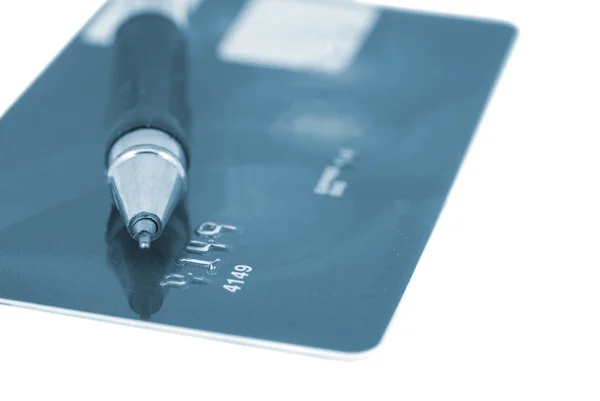 Credit card with pen — Stock Photo, Image