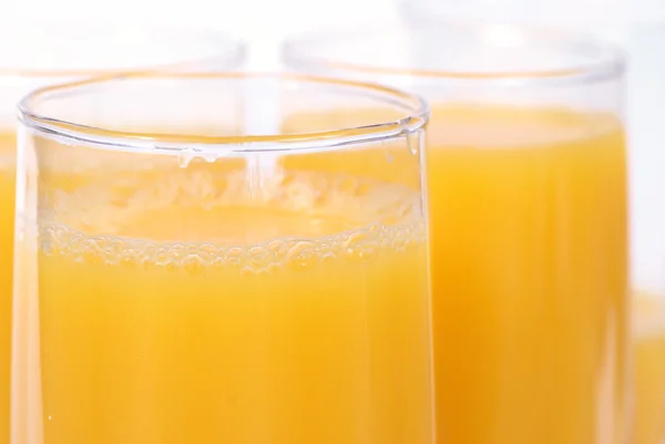 Glasses with orange juice — Stock Photo, Image