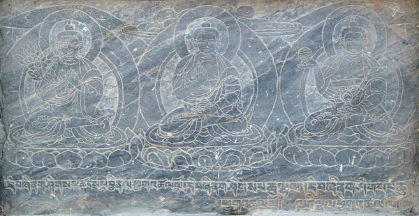 Buddhistic sten bilder — Stockfoto