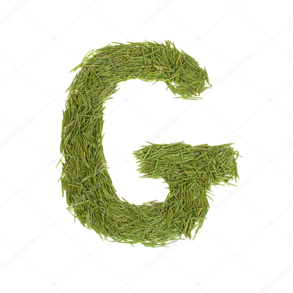 Green alphabet, letter G