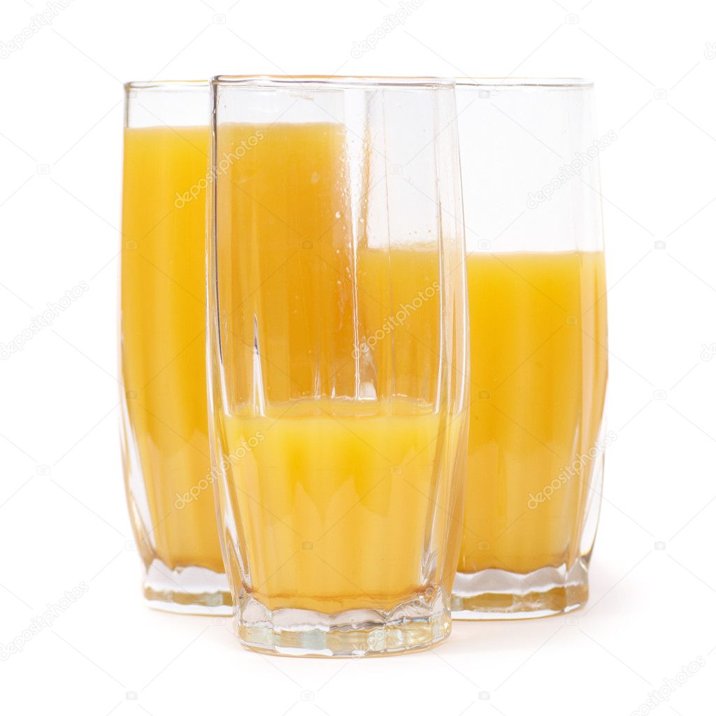 Three glasses with orange juice — Stock Photo © dovapi 5841873
