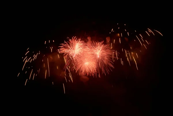 Schöner Gruß und Feuerwerk — Stockfoto