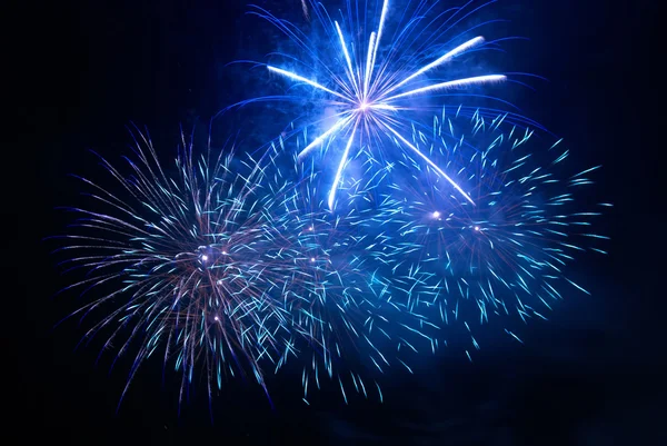 Blue fireworks — Stock Photo, Image