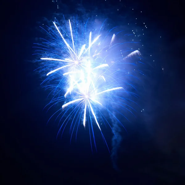 Kék tűzijáték — Stock Fotó