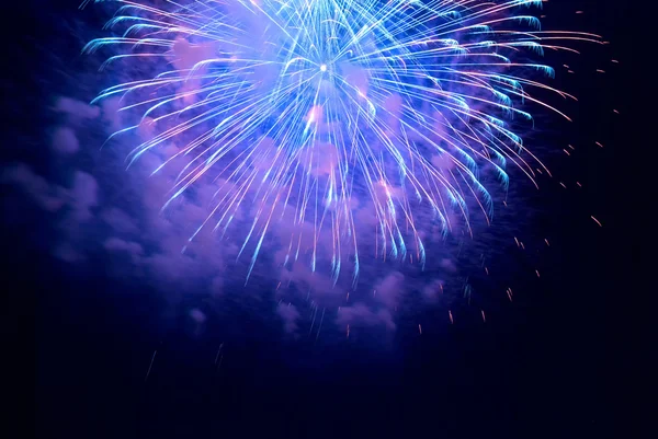 Blue fireworks — Stock Photo, Image