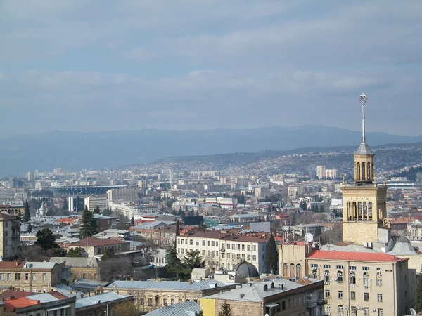 Gürcistan - Tiflis şehir merkezi genel bakış — Stok fotoğraf
