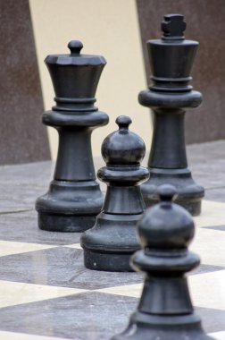 Outdoor chess game in Tbilisi city park, Republic of Georgia clipart