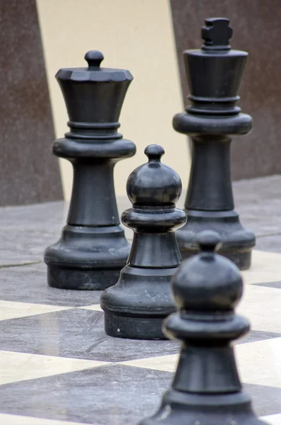 Outdoor chess game in Tbilisi city park, Republic of Georgia — Stock Photo, Image