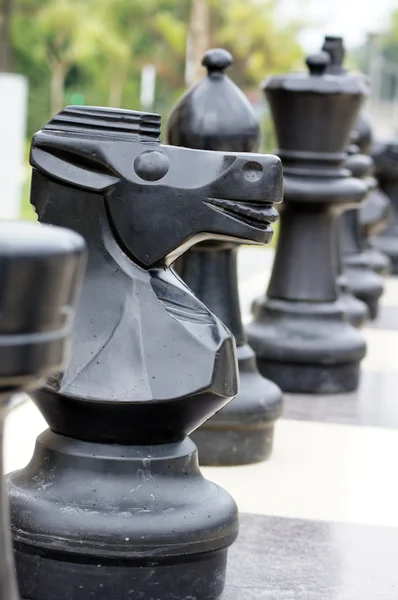 Outdoor chess game in Tbilisi city park, Republic of Georgia — Stock Photo, Image