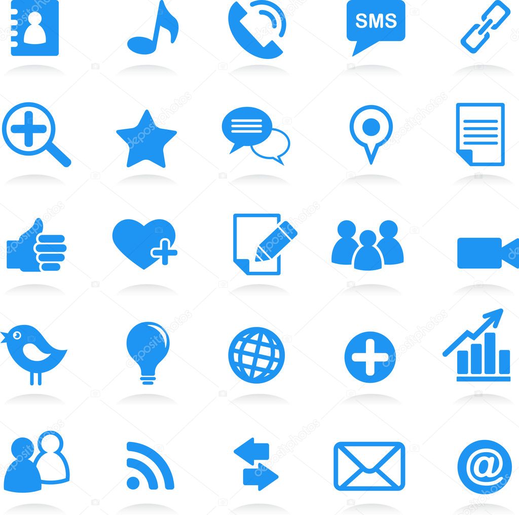 Social network vector icons
