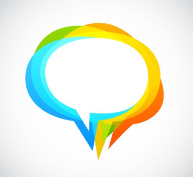Speech bubble - colorful abstract background