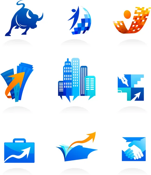 Collection of business and consulting icons — Stock Vector