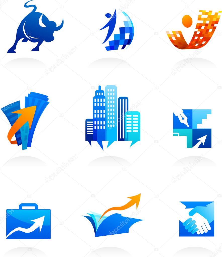 Collection of business and consulting icons