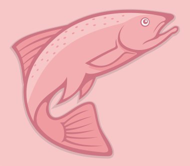 Salmon lineart clipart