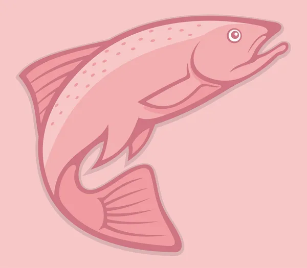 Salmon lineart — Stock Vector
