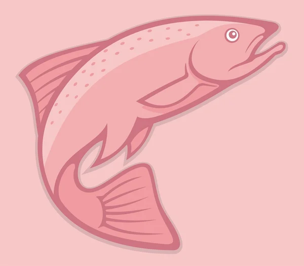 Lineart de salmón — Vector de stock