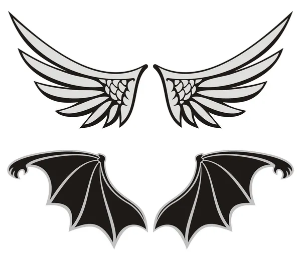 Ange et diable — Image vectorielle
