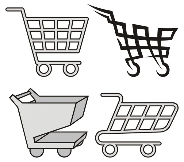 Shopping cart ikoner — Stock vektor