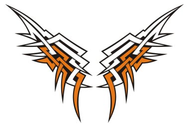 Wings tribal clipart