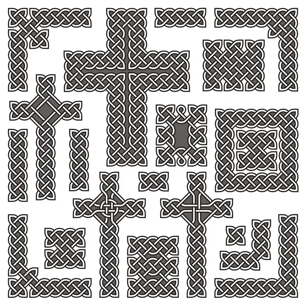 凯尔特语的边界和十字架 — 图库矢量图片