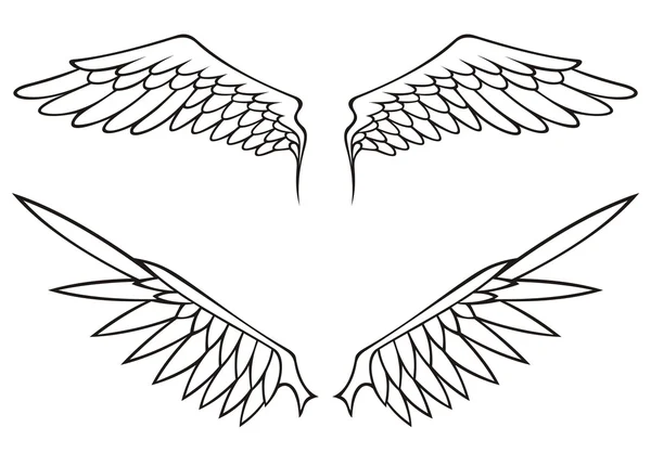 Vleugels set — Stockvector