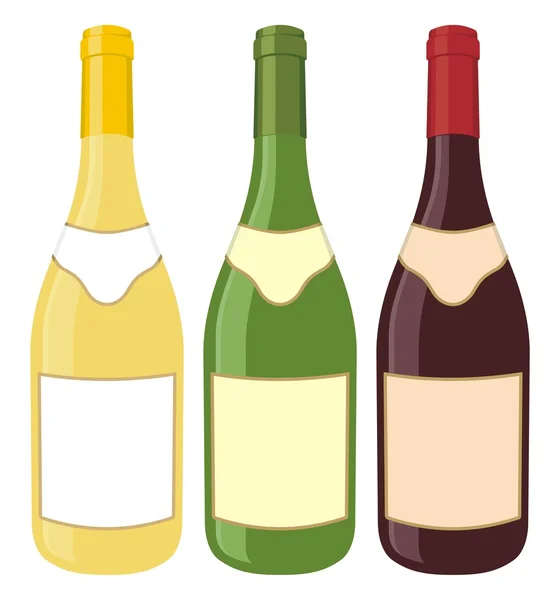Пляшки вина — стоковий вектор