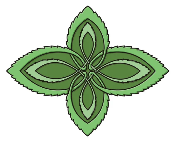Mint Keltische knoop — Stockvector