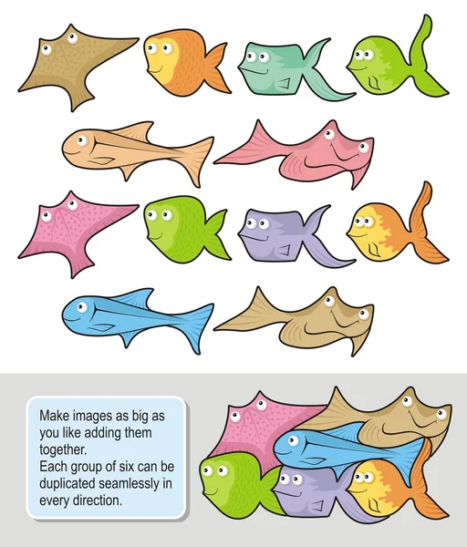 Dessins animés de poissons Vecteurs De Stock Libres De Droits