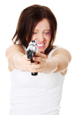 Abused woman revange clipart