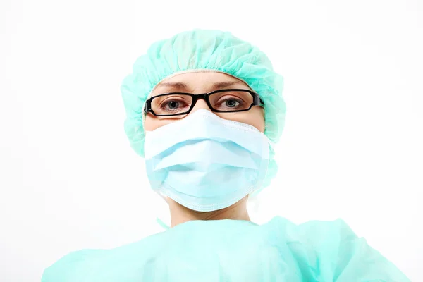 Πορτρέτο του θηλυκό χειρουργού ή νοσηλευτή — Φωτογραφία Αρχείου