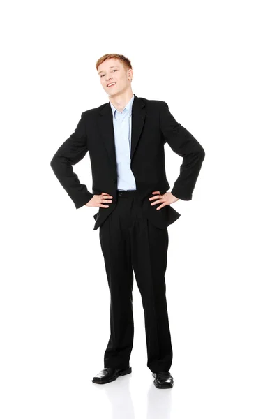Retrato de comprimento total de um jovem empresário — Fotografia de Stock