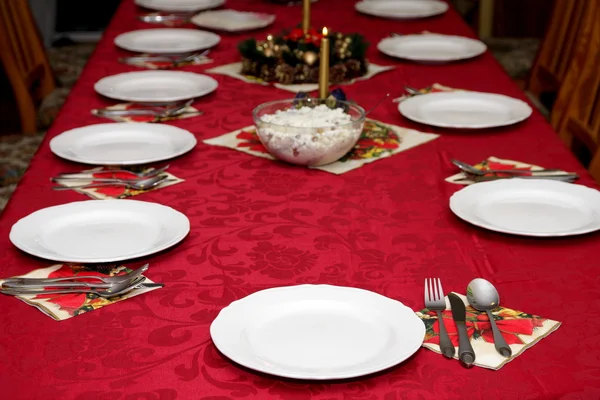 Table setting for Christmas — Stock Photo, Image