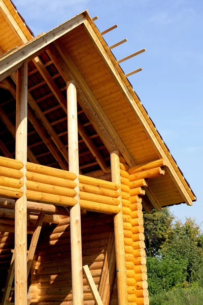 Ecologische houten huisje — Stockfoto