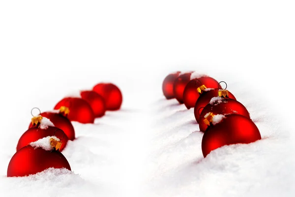 Karácsonyi piros üveggolyó — Stock Fotó
