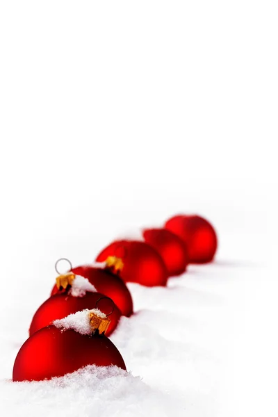 Christmas red glass balls — Stock Photo, Image
