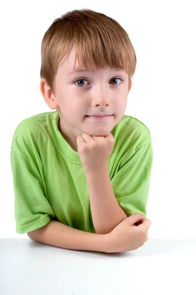 Boy isolated on a white background — Stock Photo, Image