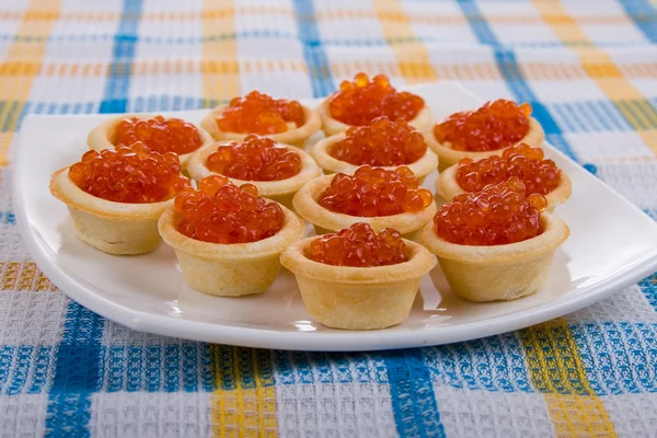 Tartelettes au caviar rouge — Photo