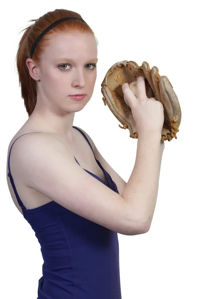여자 야구 선수 — 스톡 사진