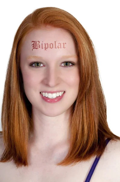 Piękna kobieta bipolarne — Zdjęcie stockowe