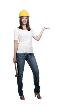 kadın inşaat işçisi