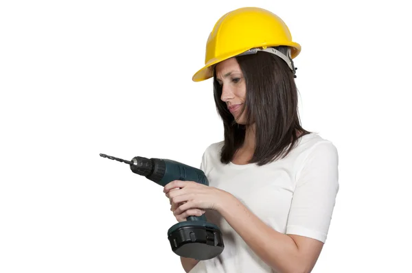 Bauarbeiterin — Stockfoto