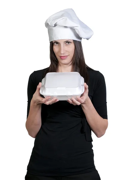 Kadın aşçı — Stok fotoğraf
