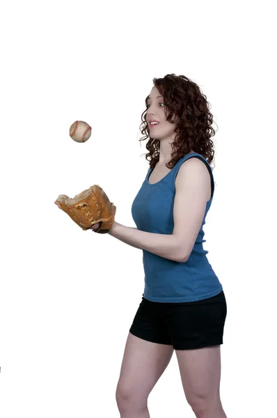 여자 야구 선수 — 스톡 사진