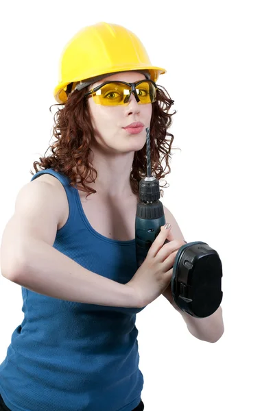 Pracownik budowlany kobiece — Zdjęcie stockowe