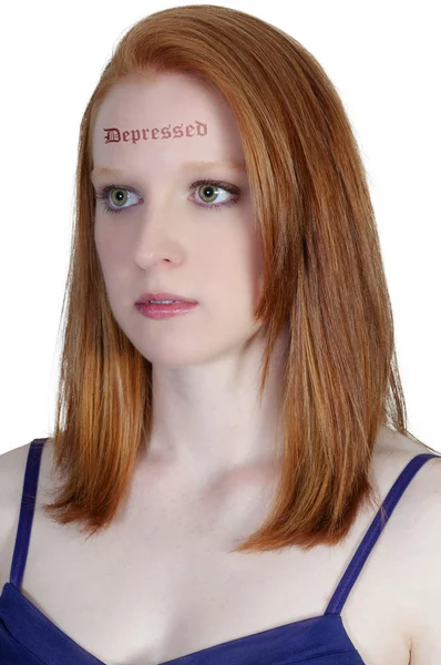 Mooie depressief vrouw — Stockfoto