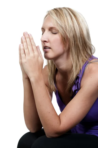 Woman praying — Stock Photo, Image