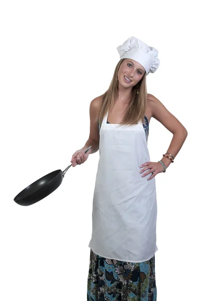 Жінка шеф-кухаря — стокове фото