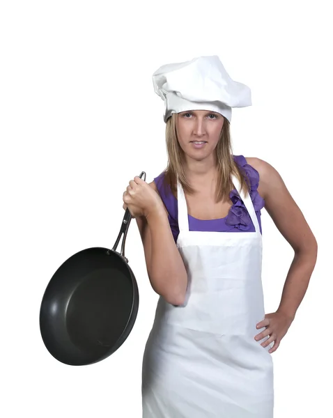 Kvinna kock — Stockfoto
